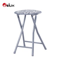 Factory Price   Portable Round Padded Folding Stool