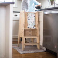 Adjustable Height Plywood Montessori Toddler Step Stool Kitchen Helper Stool