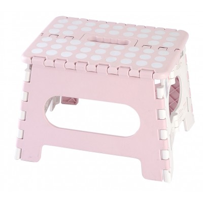 9 INCH Anti Slip Dots  big EVA point NON-SLIP Plastic Foot Folding Step Stool with Handle