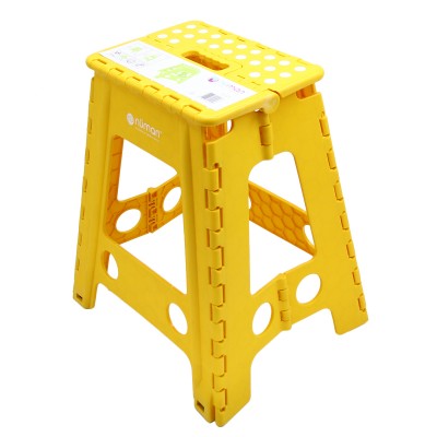 18 Inches Non Slip Plastic Folding Step Stool for Kids and Adults with Handle