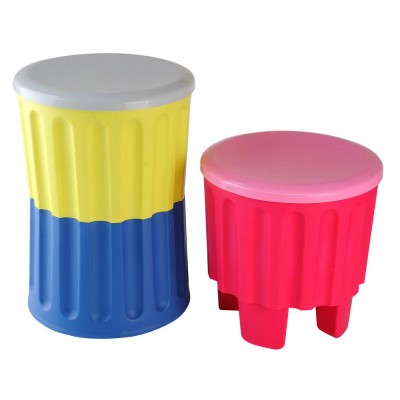 Superimposed Storage Plastic Stool for household use