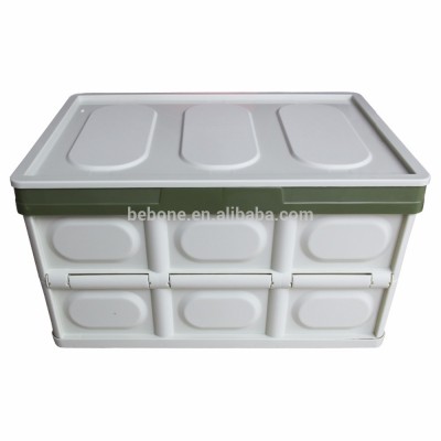 Manufacturer supply living room&car&outdoor hot sale plastic folding storage box case with cap