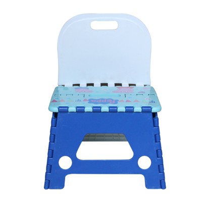 Plastic folding printing  kids step stool with back